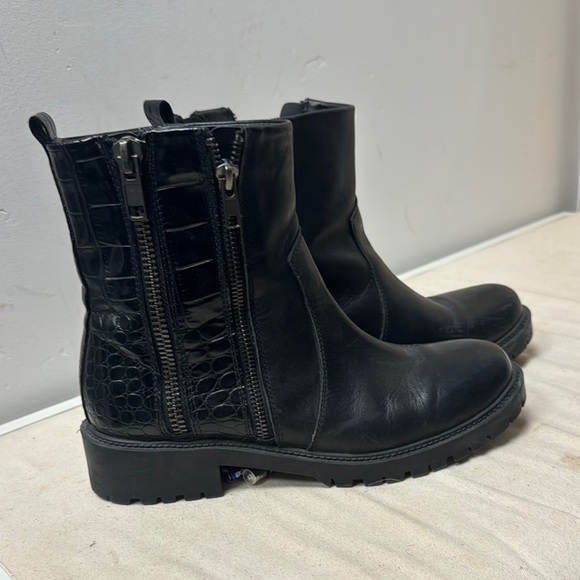 Zara Trafaluc Black Women’s Size 7.5 / 8. Reptile Print - Picture 1 of 3